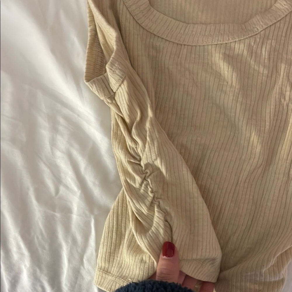 Tan Ribbed Tank Top - Picture 2 of 2